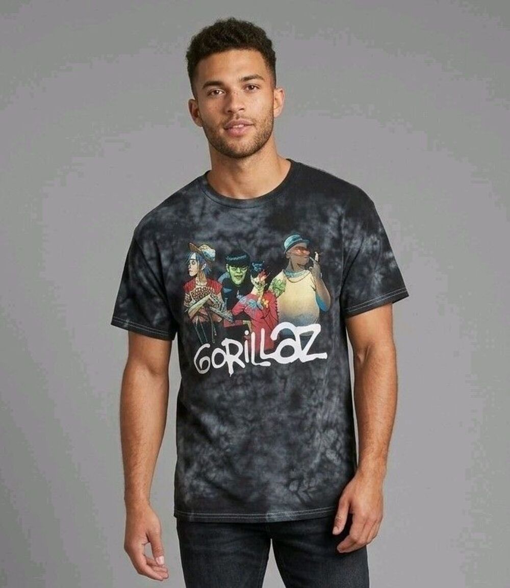 Gorillaz HOT TOPIC HOF GRG Group Dye Tee Men’s Large NWT Rock Band Merch Unisex